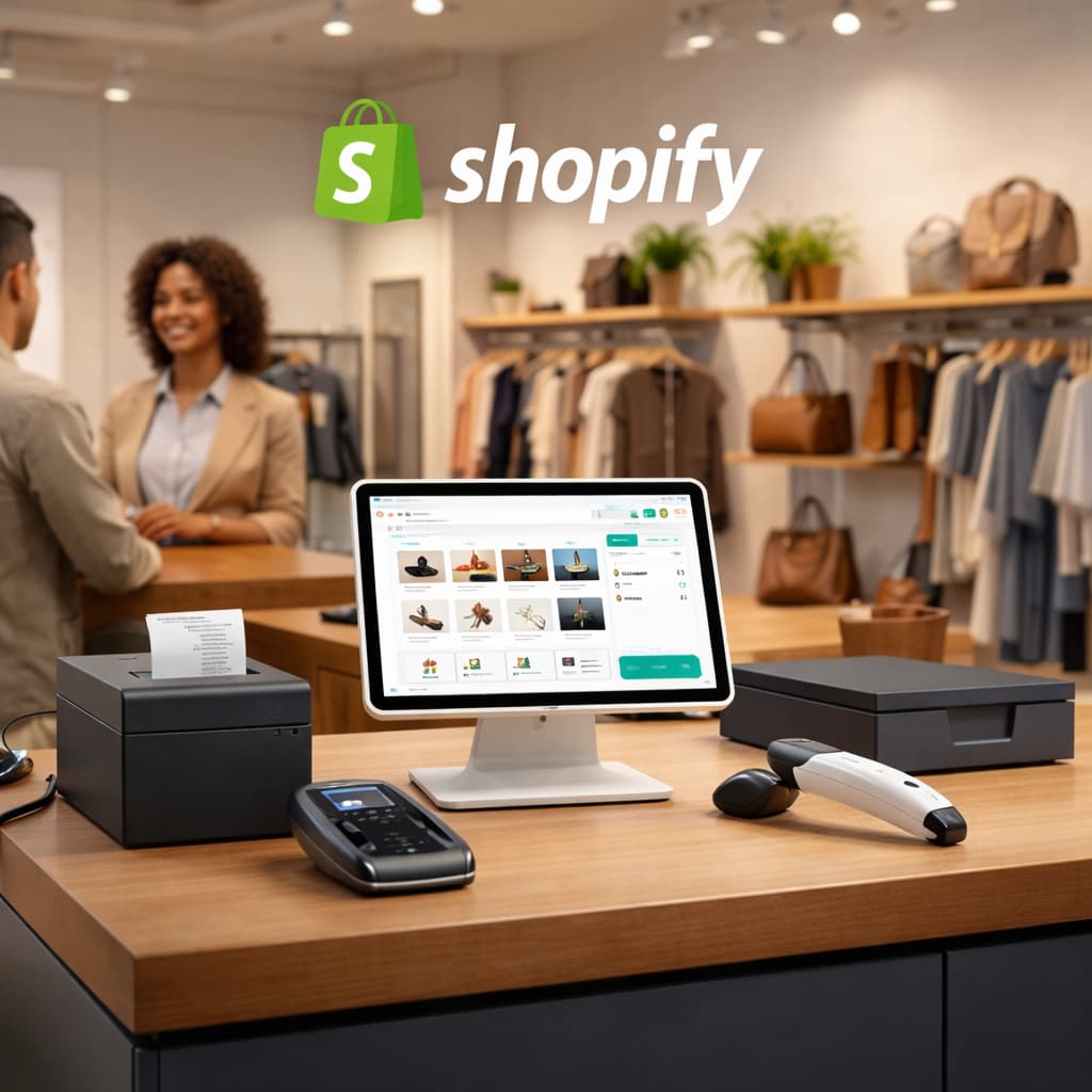 Shopify POS Go in a clothing store