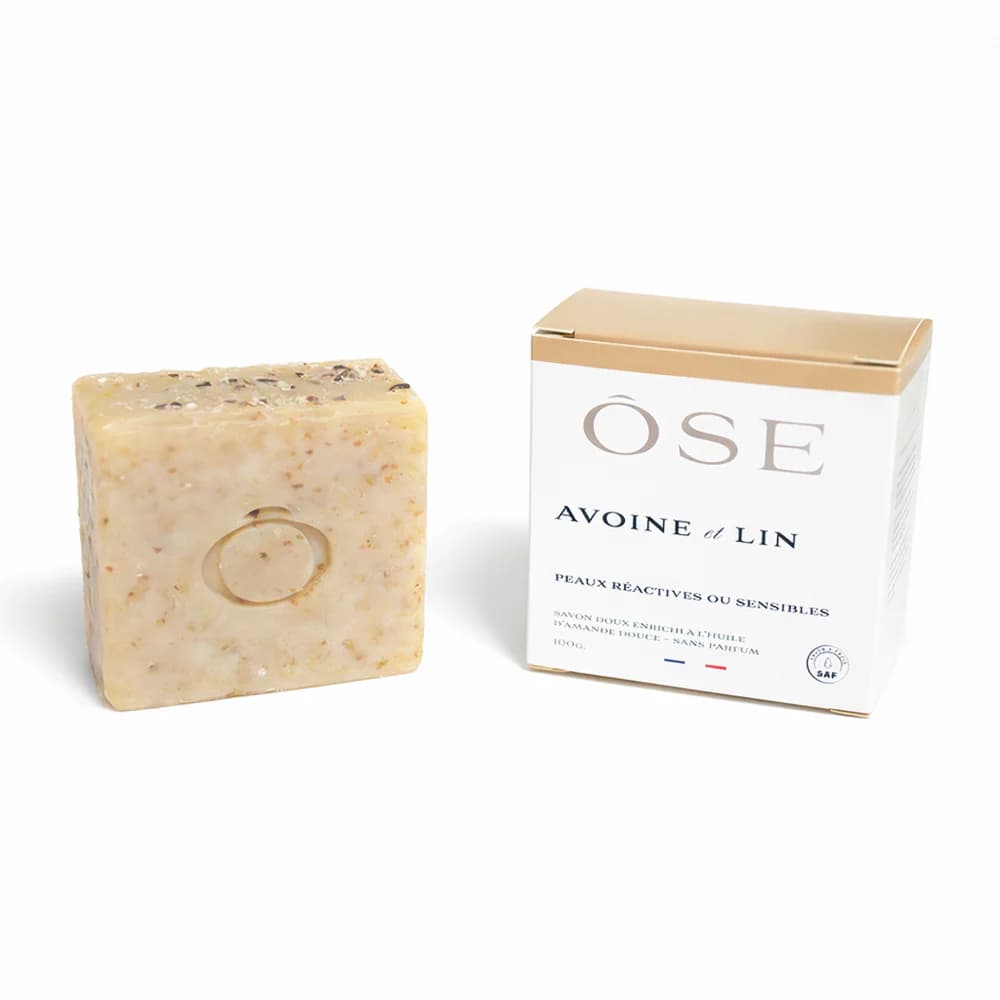 Artisanal ÔSE soap and its packaging